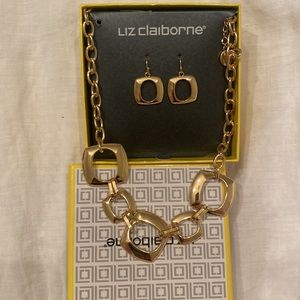 BRAND NEW: LIZ CLAIBORNE Necklace and Earring Set